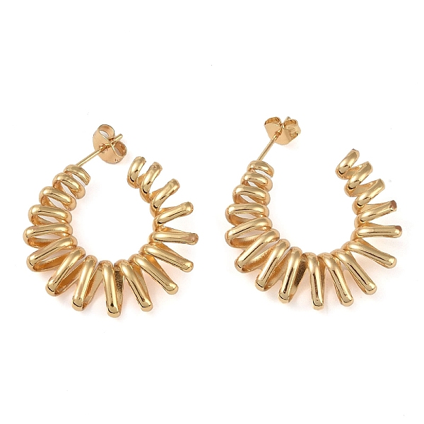 

PandaHall 304 Stainless Steel Studs Earrings, Jewely for Women, Twisted Round, Golden, 28.5x5.5mm 304 Stainless Steel Twisted Round