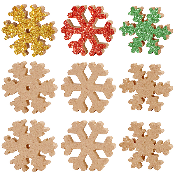 

PandaHall BENECREAT 9Pcs 3 Style Wooden Snowflake Cutouts, Unfinished Winter Blank Display DIY Blank Table Sign for Home Winter Christmas..., Orange