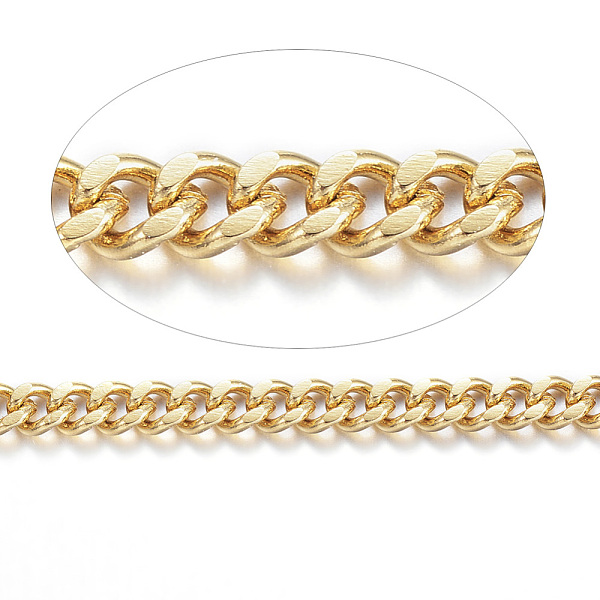 

PandaHall 3.28 Feet 304 Stainless Steel Curb Chains, Unwelded, for Jewelry Making, Golden, 3x2x0.8mm 304 Stainless Steel