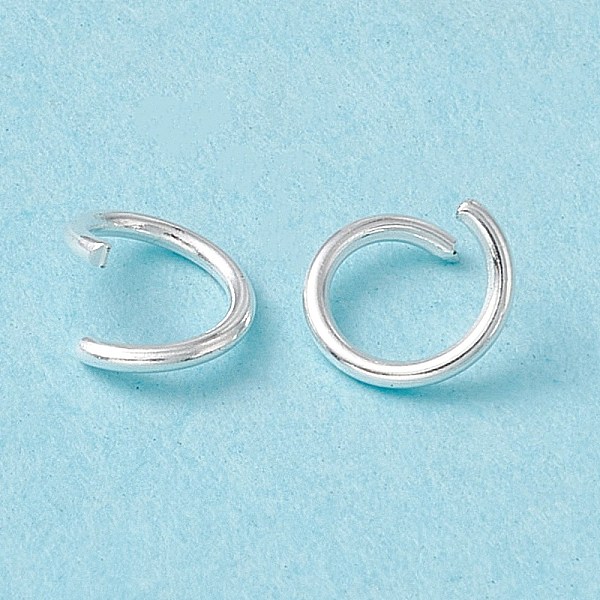

PandaHall Iron Jump Rings, Open, Silver Color Plated, Single Ring, 21 Gauge, 5x0.7mm, Inner Diameter: 3.6mm, about 16000pcs/1000g Iron