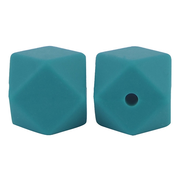 

PandaHall Octagon Food Grade Silicone Beads, Chewing Beads For Teethers, DIY Nursing Necklaces Making, Dark Cyan, 17mm Silicone Octagon