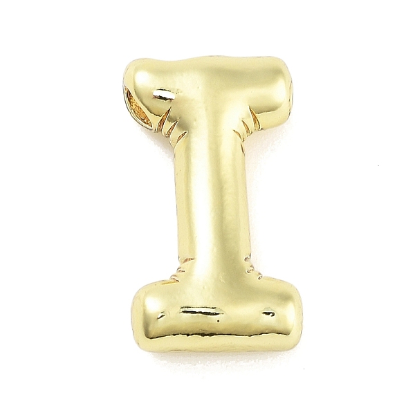 

PandaHall Rack Plating Brass Pendants, Long-Lasting Plated, Real 18K Gold Plated, Letter I, 21x11.5x5.5mm, hole: 2.5~3x2.5mm Brass Letter I