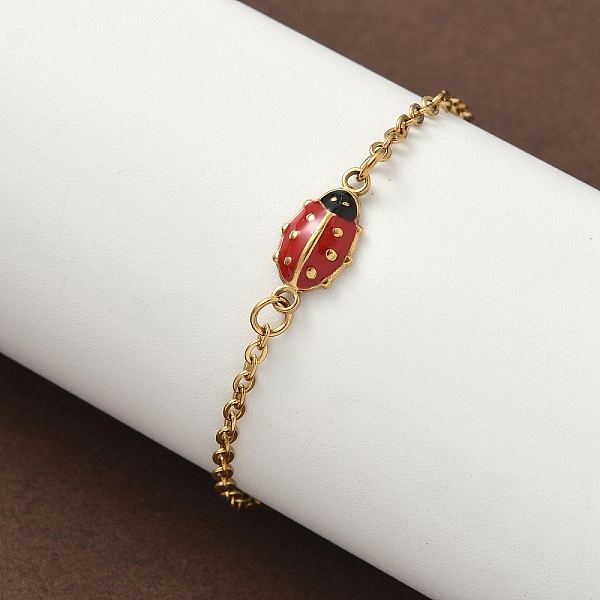 304 Stainless Steel Enamel Link Bracelets