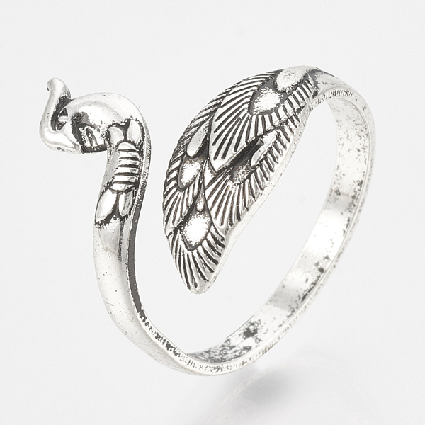 

PandaHall Alloy Cuff Finger Rings, Phenix, Antique Silver, Size 9mm, 19mm Alloy