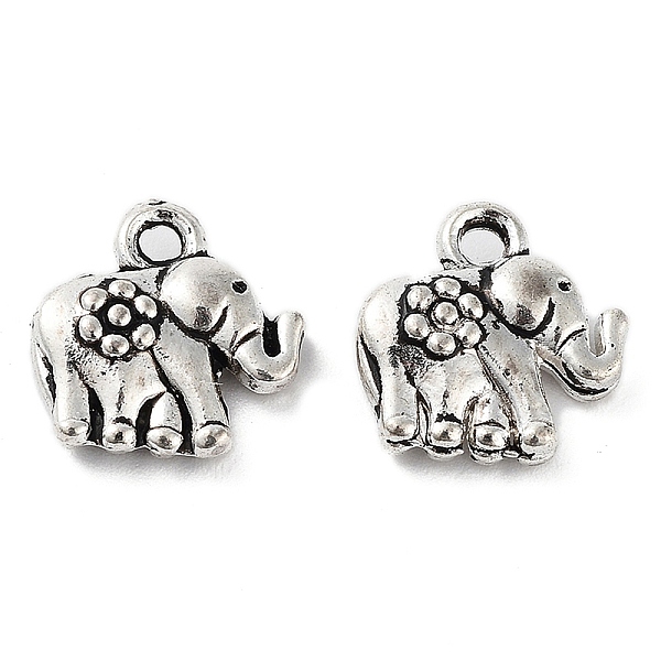 

PandaHall Tibetan Style Alloy Charms, Cadmium Free & Lead Free, Elephant, Antique Silver, 12x12x4mm, Hole: 1.6mm, about 869pcs/1000g Alloy...