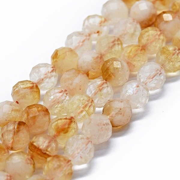 

PandaHall Natural Citrine Beads Strands, Faceted(64 Facets), Round, 6mm, Hole: 0.8mm, about 62~67pcs/strand, 15.16~15.55 inch(38.5~39.5cm)...