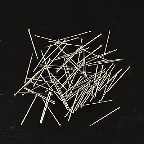 

PandaHall Stainless Steel Flat Head Pins, Stainless Steel Color, 22x0.65mm, 22 Gauge, Head: 1mm Stainless Steel