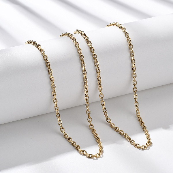3MM 304 Stainless Steel Cable Chain Necklaces