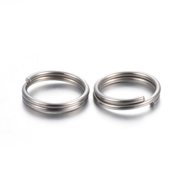 

PandaHall 304 Stainless Steel Split Rings, Double Loops Jump Rings, Stainless Steel Color, 10x2mm, Inner Diameter: 8mm, Single Wire: 1mm 304...