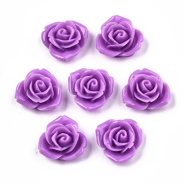 

PandaHall Resin Cabochons, Flower, Plum, 15x7mm Resin Flower Purple