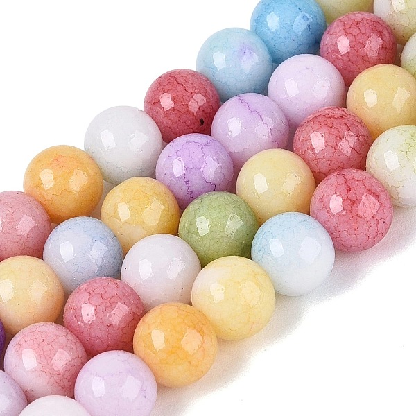 Brins de perles de verre teintées à effet ombré opaque