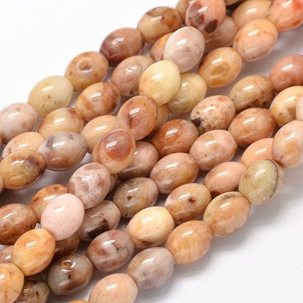 

PandaHall Oval Natural Agate Beads Strands, 10x8mm, Hole: 1mm, about 39pcs/strand, 15.7 inch Natural Agate Oval