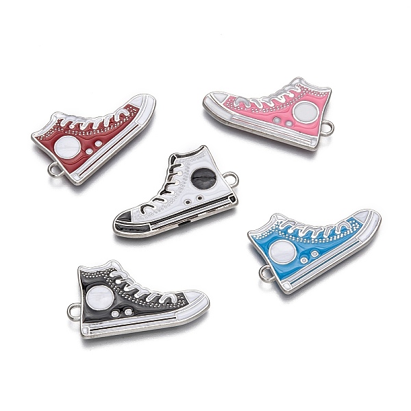 

PandaHall Alloy Enamel Pendants, Lead Free and Cadmium Free, Shoes, Platinum Metal Color, Mixed Color, 17x30x2mm, Hole: 1.5mm Alloy+Enamel..., Multicolor