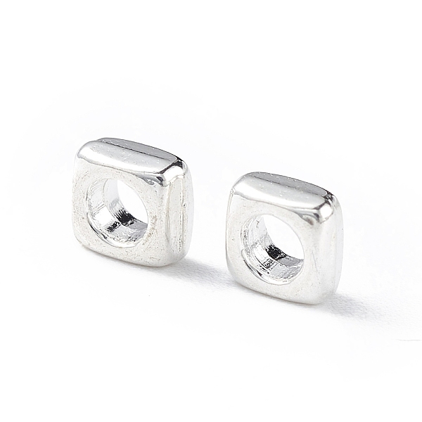 

PandaHall Alloy Beads, Long-Lasting Plated, Square, Silver, 3.5x3.5x2mm, Hole: 2mm Alloy Square