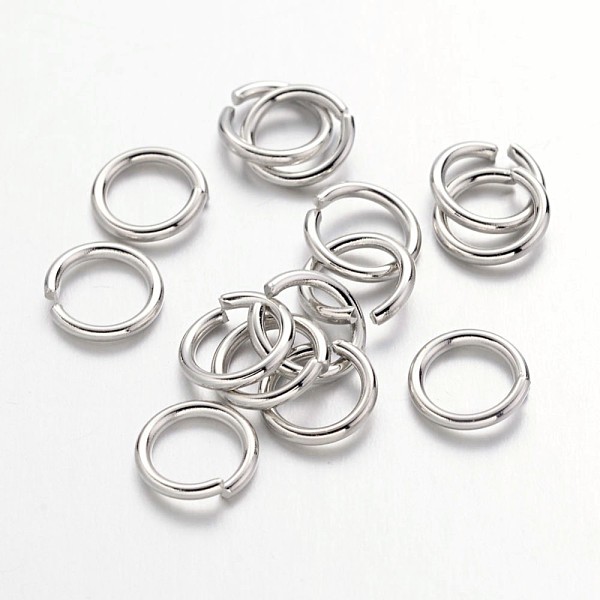 

PandaHall Jump Rings, Open Jump Rings, Brass, Cadmium Free & Nickel Free & Lead Free, Platinum, 7x1mm, 18 Gauge, Inner Diameter: 5mm, about...