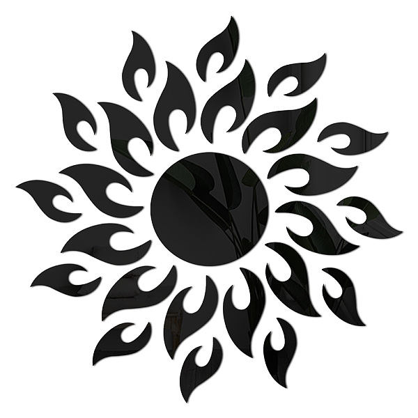 

PandaHall Sunflower Acrylic Mirrors Wall Stickers, with Adhesive Tape, Home Decoration Wall Stickers, Acrylic Mirror Decor, Black...
