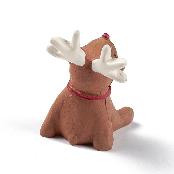 

PandaHall Christmas Theme Resin Display Decorations, for Home Office Tabletop Decoration, Deer, 36x29.5x51mm Resin Deer Brown