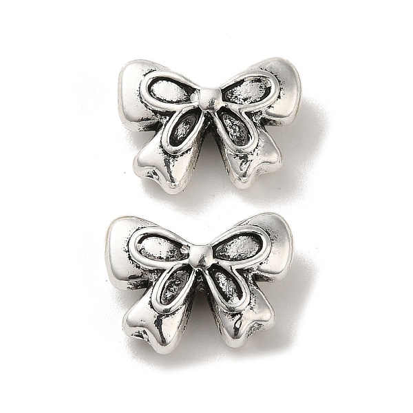 

PandaHall Tibetan Style Alloy Beads, Cadmium Free & Lead Free, Bowknot, Antique Silver, 11x15x5.5mm, Hole: 2mm, about 462pcs/1000g Alloy...
