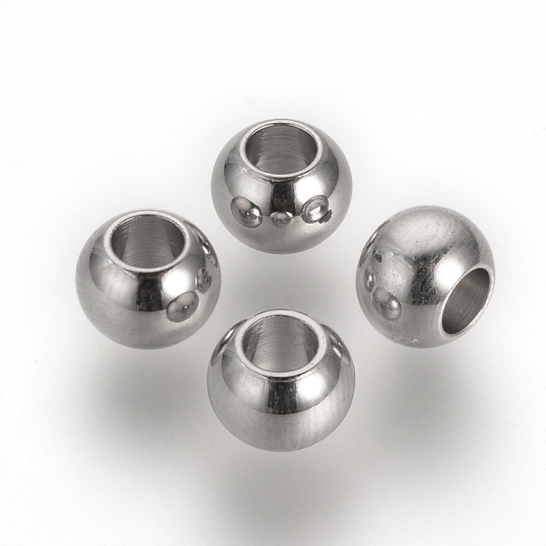 

PandaHall 201 Stainless Steel Spacer Beads, Rondelle, Stainless Steel Color, 6x4.5mm, Hole: 3mm 201 Stainless Steel Rondelle