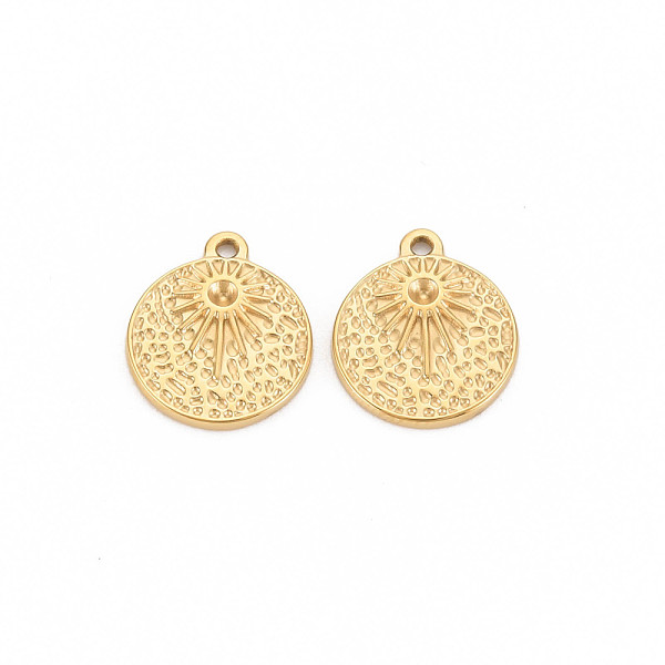 

PandaHall Ion Plating(IP) 304 Stainless Steel Pendant Rhinestone Settings, Flat Round, Real 14K Gold Plated, Fit For 1.8mm Rhinestone...