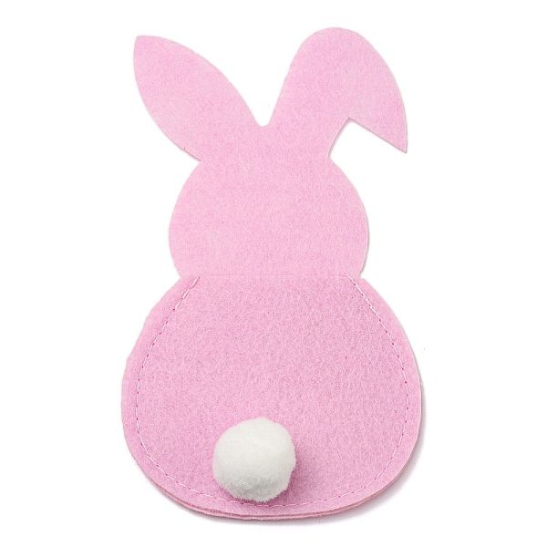

PandaHall Easter Bunny Felt Cutlery Holder, Knife and Fork Covers, for Home Party Supplies, Pink, 148x84.5x19.5mm Felt Rabbit Pink