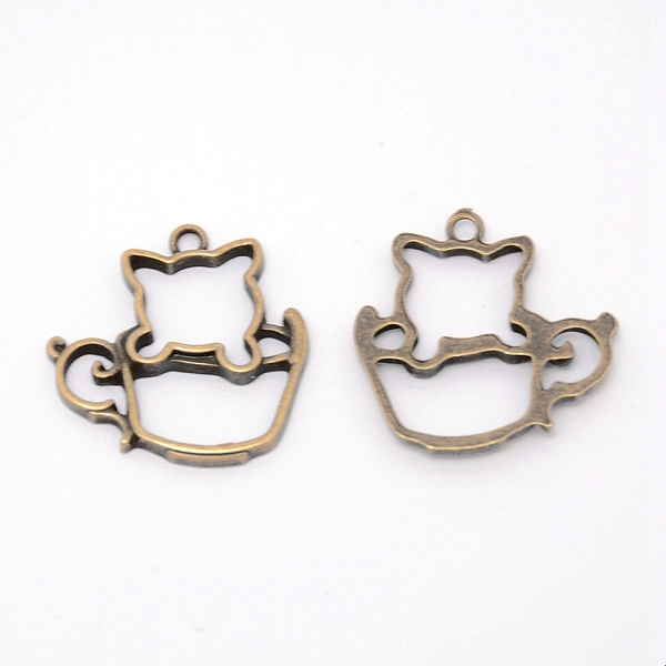 

PandaHall Alloy Open Back Bezel Pendants, for DIY UV Resin, Epoxy Resin, Pressed Flower Jewelry, Cadmium Free & Lead Free, Cat, Antique...