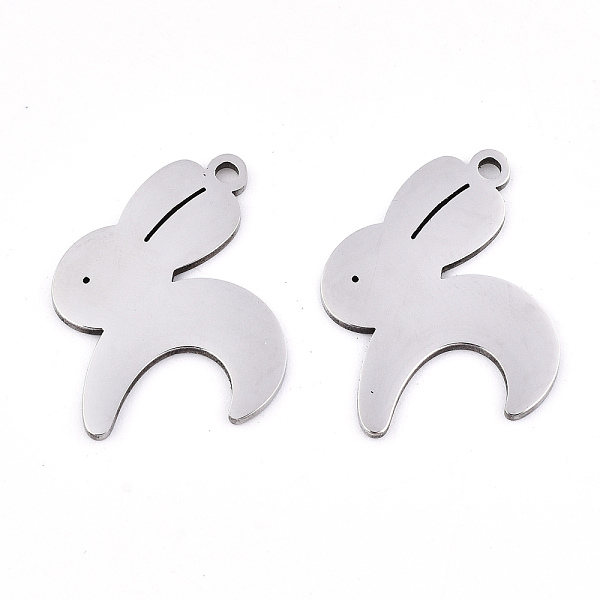 

PandaHall 201 Stainless Steel Pendants, Laser Cut, Rabbit, Stainless Steel Color, 20x15x0.9mm, Hole: 1.5mm 201 Stainless Steel Rabbit