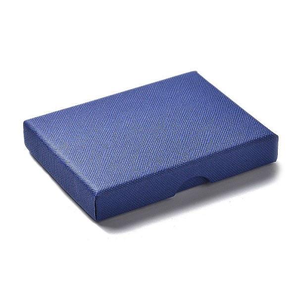 

PandaHall Cardboard Jewelry Set Boxes, with Sponge Inside, Rectangle, Blue, 9.05x7.1x1.55~1.65cm Paper Rectangle Blue