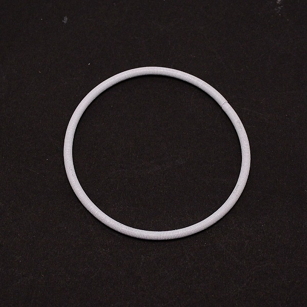 

PandaHall 3MM Steel Wire Spring Stretch Bracelet for Women, White, 7-1/8 inch(18cm) Steel White