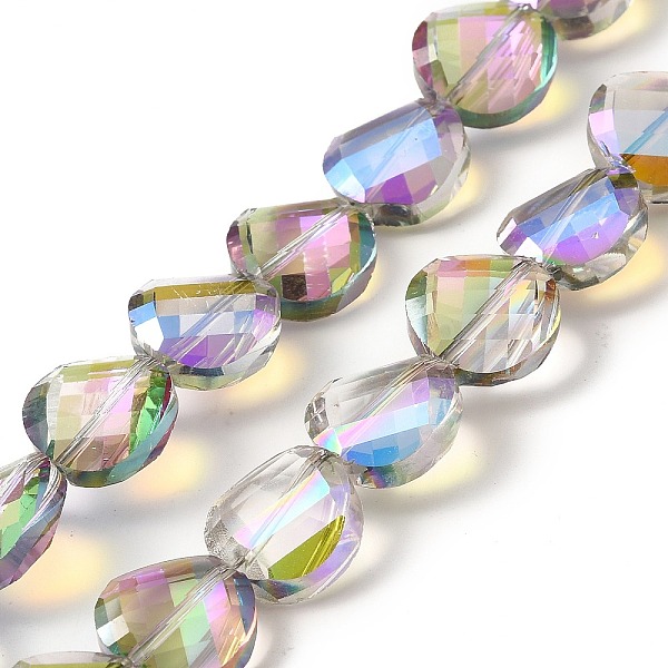 

PandaHall Transparent Electroplate Glass Beads Strands, Faceted, Half Plated, Flat Round, Dark Slate Blue, 14x14x6.5mm, Hole: 0.9mm, about...