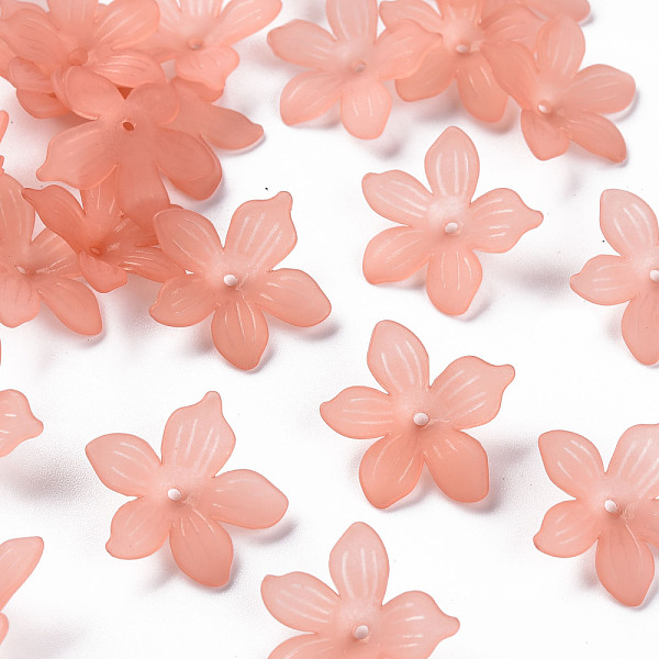

PandaHall Frosted Acrylic Bead Caps, 20x21.5x4.5mm, Hole: 1.6mm, about 1630pcs/500g Acrylic