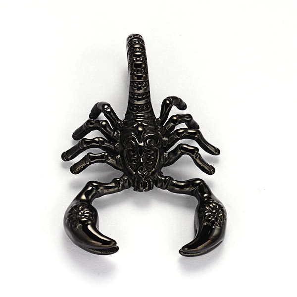 

PandaHall Scorpion 304 Stainless Steel Big Pendants, Gunmetal, 50x34x14mm, Hole: 13x10.5mm 304 Stainless Steel Other Animal