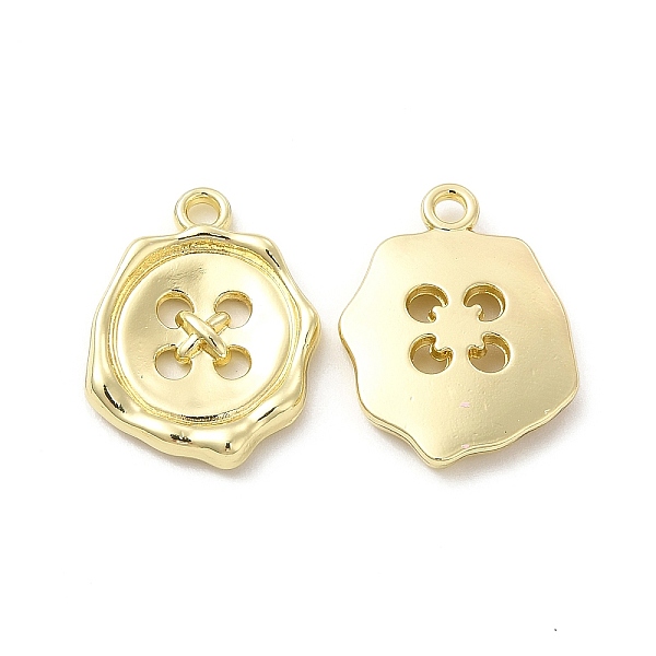 

PandaHall Alloy Pendants, Button Charm, Golden, 21x16x3mm, Hole: 1.8mm Alloy Others