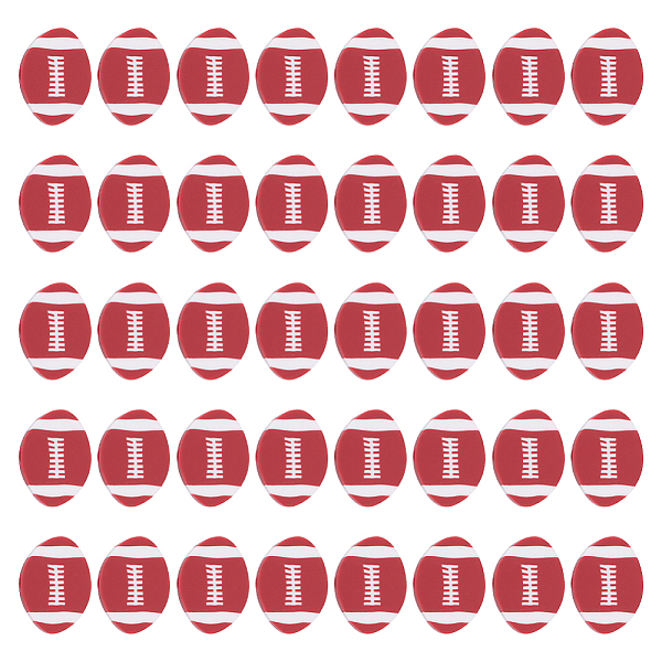 

PandaHall SUNNYCLUE 160Pcs Handmade Polymer Clay Beads, Sports Goods, Rugby Pattern, Indian Red, 11.5x7x4mm, Hole: 1.8mm Polymer Clay Rugby