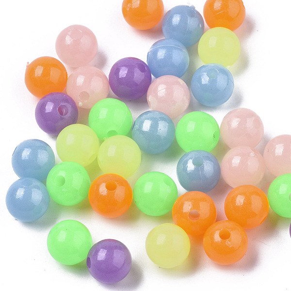 

PandaHall Luminous Acrylic Beads, Glow in the Dark, Round, Mixed Color, 8mm, Hole: 1.8mm, about 1850pcs/500g Acrylic Round Multicolor