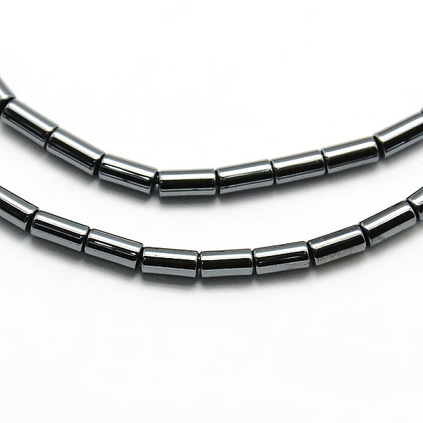 

PandaHall Grade AA Non-magnetic Synthetic Hematite Column Beads Strands, 4x2mm, Hole: 1mm, about 100pcs/strand, 16 inch Non-magnetic...