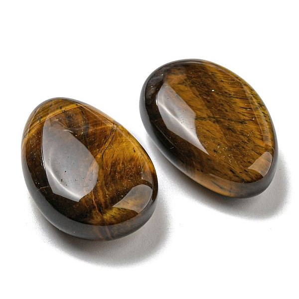 

PandaHall Natural Tiger Eye Beads, No Hole/Undrilled, Teardrop, 30~31x20~20.5x10~11mm Tiger Eye Teardrop