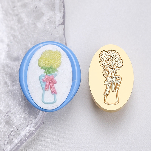 

PandaHall Golden Tone Wax Seal Brass Stamp Head, for Wax Seal Stamp, Vase, 30x20x14.5mm, Hole: 7mm Brass Vase
