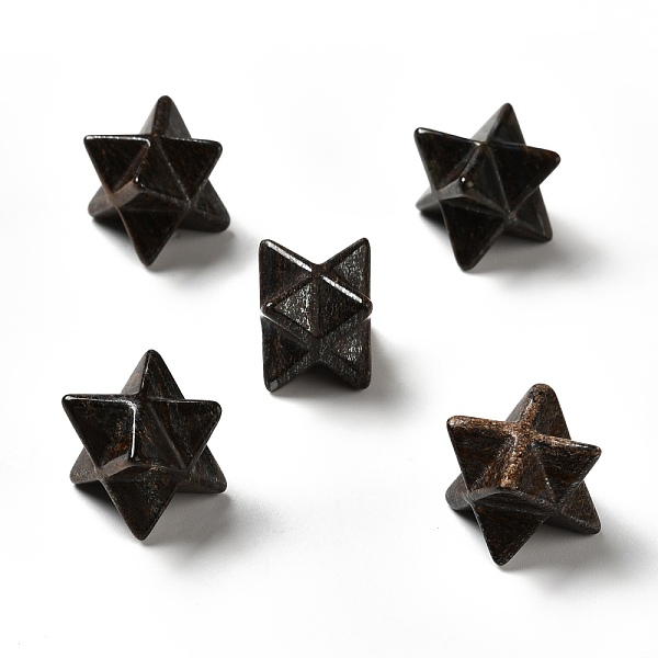 

PandaHall Natural Bronzite Beads, No Hole/Undrilled, Merkaba Star, 14.5~15x14.5~15x14.5~15mm Bronzite Star