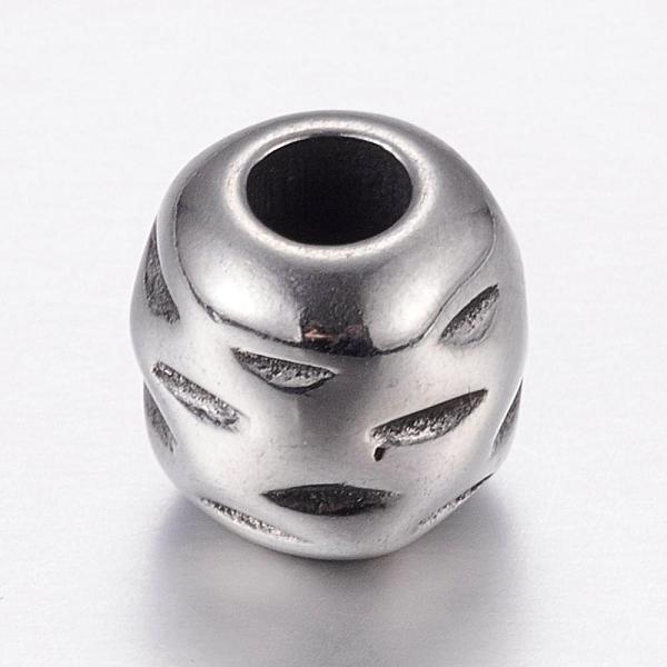 

PandaHall 304 Stainless Steel European Beads, Large Hole Beads, Barrel, Antique Silver, 10x9mm, Hole: 4mm 304 Stainless Steel Barrel