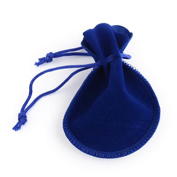 

PandaHall Gourd Velvet Bags, Medium Blue, 12x9cm Velvet Blue