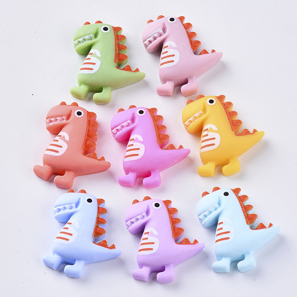 

PandaHall Resin Cabochons, Dinosaur, Mixed Color, 23x19.5x6.5mm Resin Dinosaur Multicolor