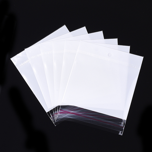 

PandaHall Pearl Film Cellophane Bags, OPP Material, Self-Adhesive Sealing, with Hang Hole, Rectangle, White, 17~17.5x11cm, Unilateral...