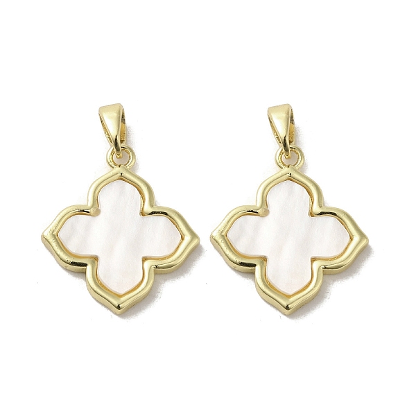 

PandaHall Brass Pave Shell Pendants, Geometric Charms, Real 18K Gold Plated, Flower, 20x18x2.5mm, Hole: 3x5mm Shell Flower