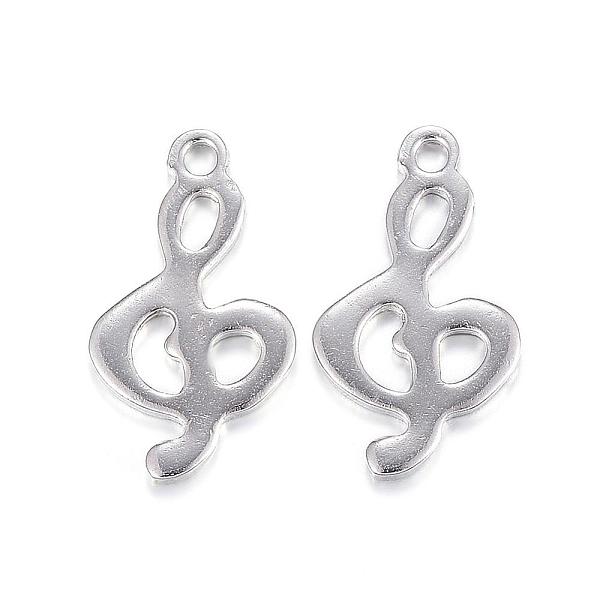

PandaHall 304 Stainless Steel Charms, Musical Note, Stainless Steel Color, 15x8x1mm, Hole: 1mm 304 Stainless Steel Musical Note