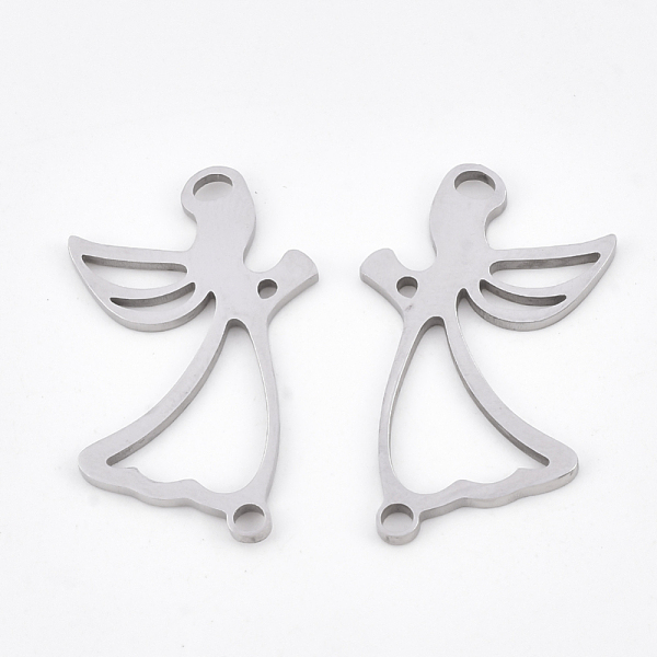 

PandaHall 201 Stainless Steel Links connectors, Laser Cut Links, Angel, Stainless Steel Color, 23.5x14x1mm, Hole: 1.6mm 201 Stainless Steel...