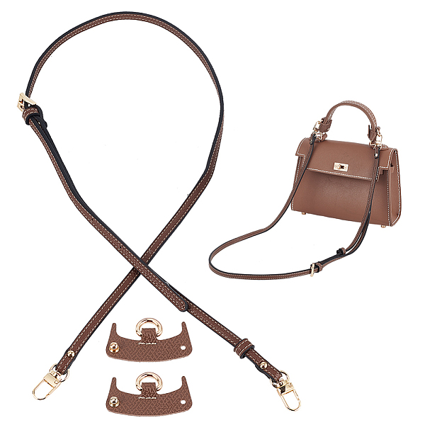 

PandaHall WADORN Adjustable Genuine Leather Shoulder Strap, 50 Inch Cowhide Leather Purse Strap Replacement Leather Crossbody Bag Strap with...