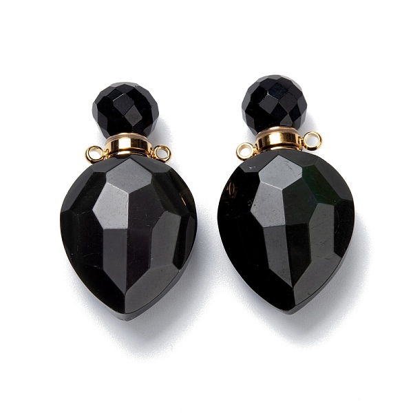 

PandaHall Natural Obsidian Perfume Bottle Pendants, with Golden Brass Findings, Faceted, Oval, 36.5mm, Hole: 1.6mm, Bottle Capacity: 0.3ml...