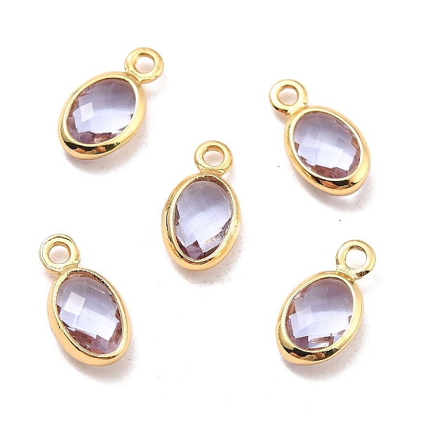 

PandaHall Eco-Friendly Brass with Glass Pendants, Long-Lasting Plated, Lead Free & Cadmium Free & Nickel Free, Oval, Real 18K Gold Plated..., Brown