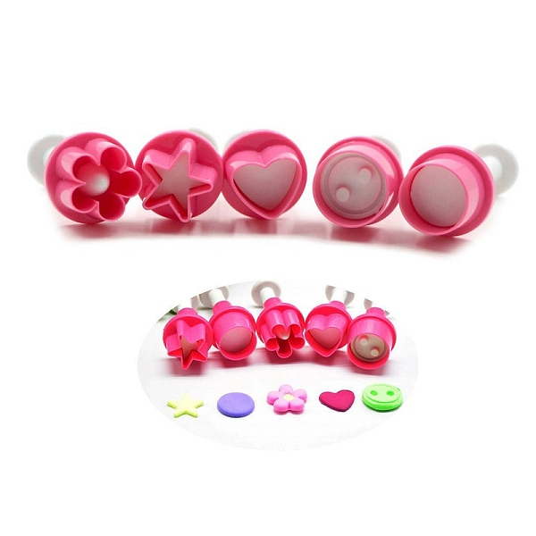 

PandaHall Plastic Cookie Fondant Stamper Set, Biscuit Cookie Stamp Impress, Round with Mixed Pattern, Deep Pink, 20x55mm, 5pcs/set Plastic...